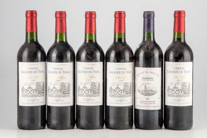 null 6 bouteilles dont : 5 bouteilles CHATEAU LALANDE DE TAYAC 2009 Côtes de Bordeaux...