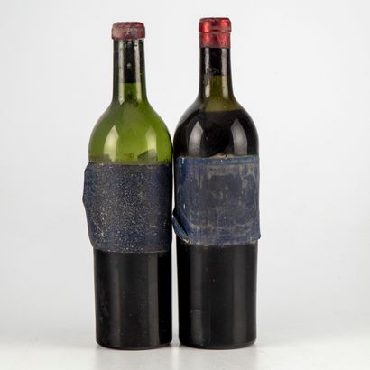 null 2 bottles: 1 CHÂTEAU PALMER 1928 3rd GC Margaux, 1 CHÂTEAU PALMER (vintage illegible)...