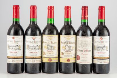 null 12 bottles including: 7 CHATEAU LE BASQUE 2007 Fronsac, 2 bottles CHATEAU RAMBAUD...