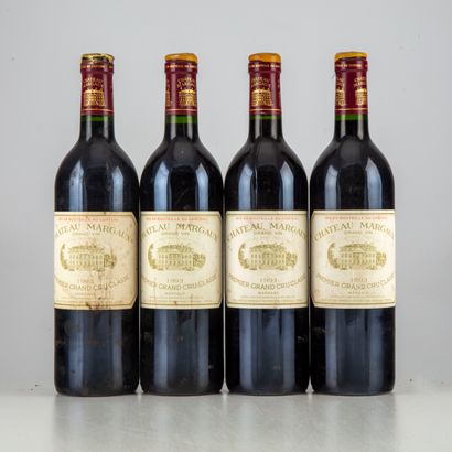 null 4 bottles CHÂTEAU MARGAUX 1993 1er GCC

Labels faded, slightly marked

Top capsules...