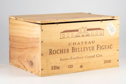 null 6 bouteilles CHATEAU ROCHER BELLEVUE FIGEAC 2000 Saint-Emilion GCC (Caisse ...