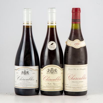 null 3 bottles including : 1 bottle CHIROUBLES Vielles Vignes red 2004 Méziat-Belouze,...