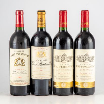 null 4 bottles of which : 1 bottle HAUT-BATAILLEY 1997 Pauillac GCC (slightly dirty...