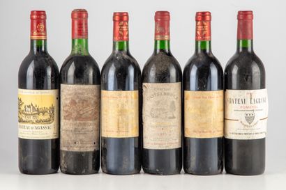 null 6 bouteilles : 1 CHÂTEAU CASTELBRUCK 1995 Margaux, 1 CHÂTEAU D'AGASSAC 1993...