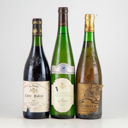null 10 bouteilles : 1 Quarts de Chaumes, 1 LES TONNELLES 1996 Côte Rôtie Louis Mousset,...