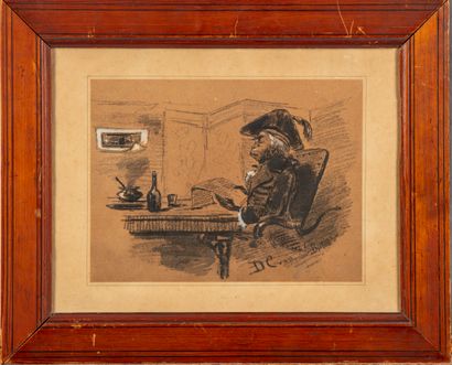 DECAMPS Alexandre DECAMPS (1803-1860)

Le singe lisant

Gravure avec rehauts de blanc

Monogrammée...