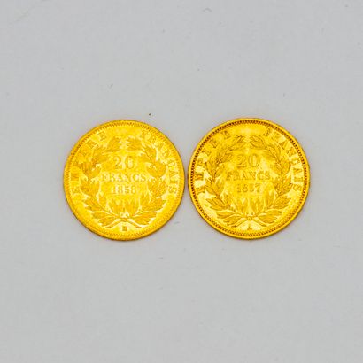 2 pièces de 20 Francs or Napoléon III