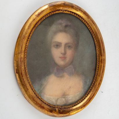 NETTIER D'après NATTIER

Portrait de Madame de Pompadour

Pastel à vue ovale

21...