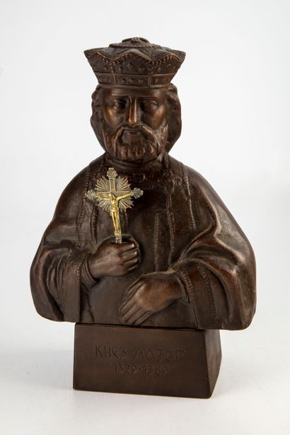 null Buste de Saint Lazare de Serbie (1329-1389)

Bronze

H. : 30 cm