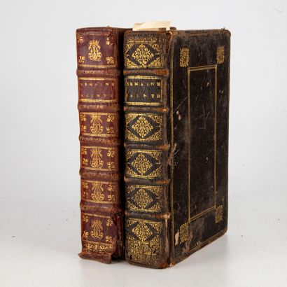 null [Binding with arms]. [Holy Week]. OFFICE of the Holy Week, Latin and French,...