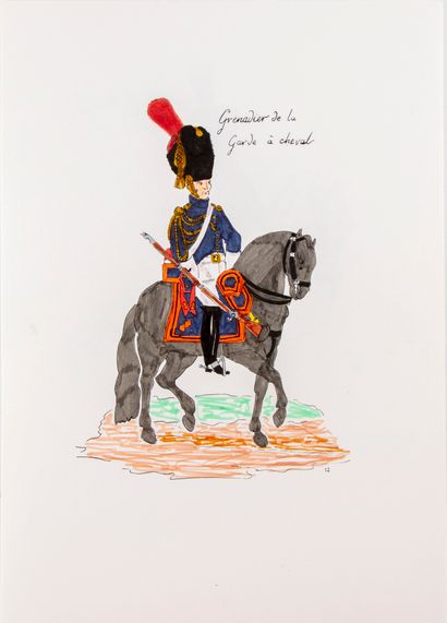 null MANUSCRIT OTTO DE BADE. 1807-1808. En feuilles. 

Réimpression des soldats de...