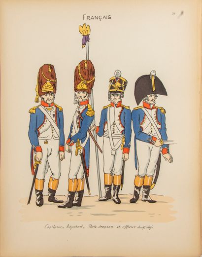 null ALBUM OF THE BURGHER OF HAMBURG. Representation of the Uniforms of all the troops...