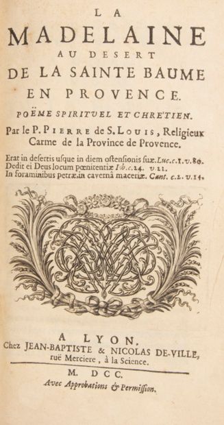 null [Provence]. PIERRE DE SAINT-LOUIS (le P.). La Madelaine au désert de la Sainte...