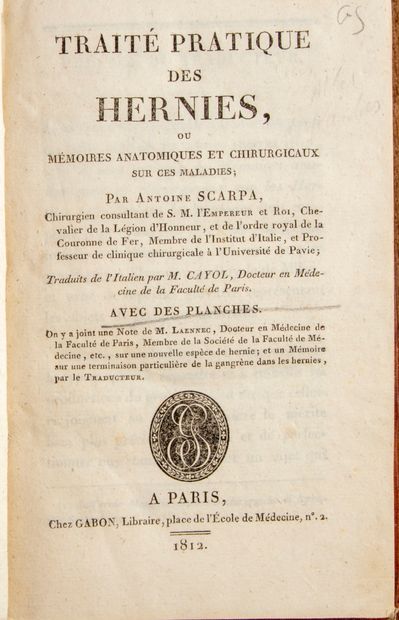 null SCARPA (Antonio). Practical treatise on hernias, or anatomical and surgical...