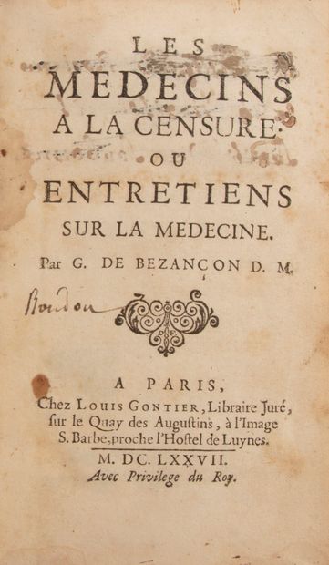 null [Théâtre et littérature]. HÔPITAUX (Les). A Genève, s.n., 1781. In-8, 56 p.,...