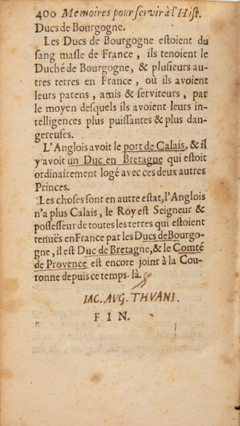 null [ANGOULÊME (Charles de Valois d'). Very particular memoirs to serve the history...