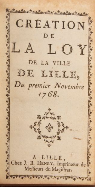 null [Lille]. [Almanac]. RENEWAL of the rent of the city of Lille, of the first of...