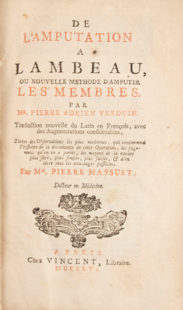 null VERDUIN (Pieter A.) ; MASSUET (Pierre). De l'amputation à lambeau, ou Nouvelle...