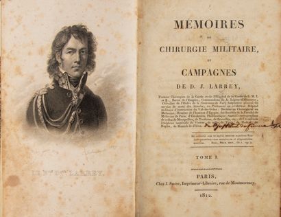 null LARREY (Dominique-Jean). Mémoires de chirurgie militaire et campagnes. Paris,...