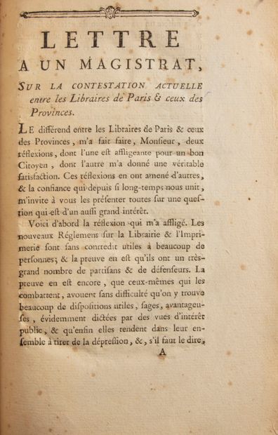 null [Librairie]. [PLUQUET (François-André-Adrien)]. Lettre a un ami, sur les arrêts...