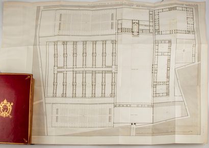 null [Reliure aux armes]. TENON (Jacques). Mémoires sur les hôpitaux de Paris. A...