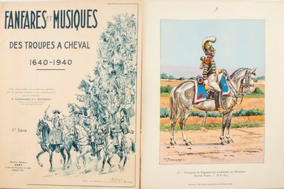 null BUCQUOY (Cdt.). Fanfares et musiques des troupes à cheval. Paris, Cart, 1943-1948,...