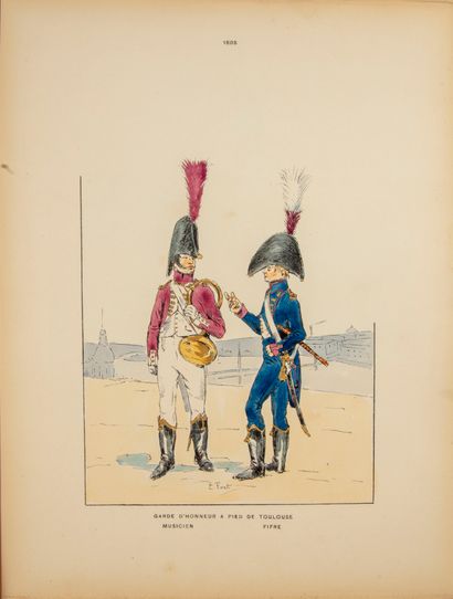 null FORT(H.). Recueil d'uniformes. Gardes d'Honneur du voyage impérial de 1808....