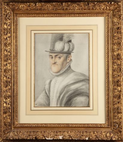LAGNEAU Nicolas LAGNEAU - Actif au début du XVIIe 

Portrait d'homme au chapeau

Crayon...