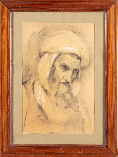 DECAMPS Alexandre-Gabriel DECAMPS (1803-1860)

Portrait d'homme oriental au turban

Dessin...