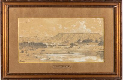 GUILLAUMET Gustave GUILLAUMET (1840-1887)

Paysage oriental 

Dessin au crayon et...