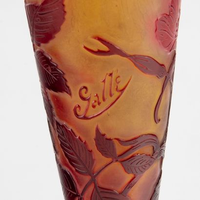 GALLE 
Emile GALLE (1846-1904)




Vase en verre multicouche à décor dégagé à l'acide...