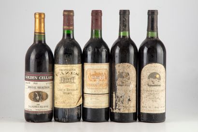 5 bottles : 2 NAPA VALLEY 1989 Golden Cellars,...