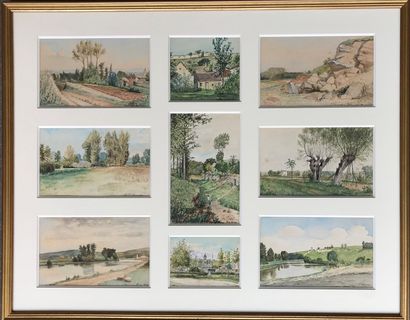 HENNEGUY Louis Félix HENNEGUY (1850 - 1928)

Paysages de campagne 

Suite de neuf...