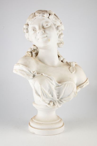 LEVY G. LEVY (XIX-XXème)

Buste en biscuit de porcelaine figurant une jeune femme...