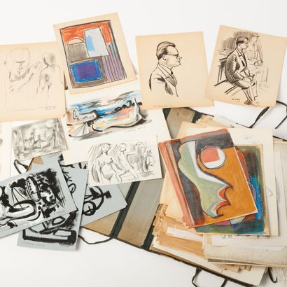 null 
Roger HERSON (XXe) - Travail des années 1950-1960

Ensemble d'environ 600 dessins 

Techniques...