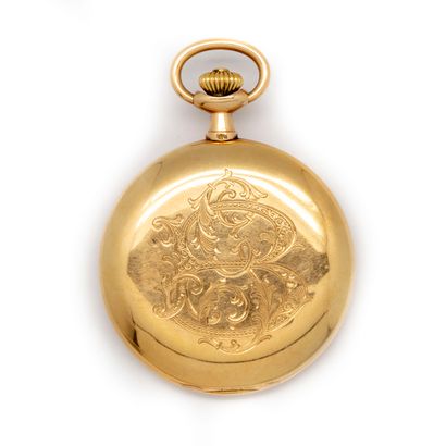 null Yellow gold (750 thousandths) man's pocket watch, double case in yellow gold

Gross...
