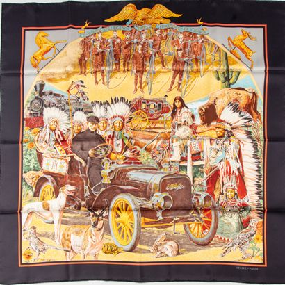 HERMES HERMES - Paris

Printed silk square, titled "Concours d'élégance 1885 Limousines...