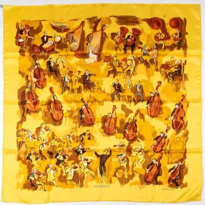 HERMES HERMES - Paris

Square in printed silk, titled "Concerto", signed Clerc, yellow...