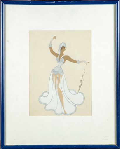 ERTE Romain de TIRTOFF dit ERTE

Danseuses

Gouache et crayon sur papier

Signée...