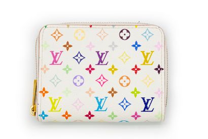 VUITTON Louis VUITTON

Polychrome monogrammed canvas purse on white background