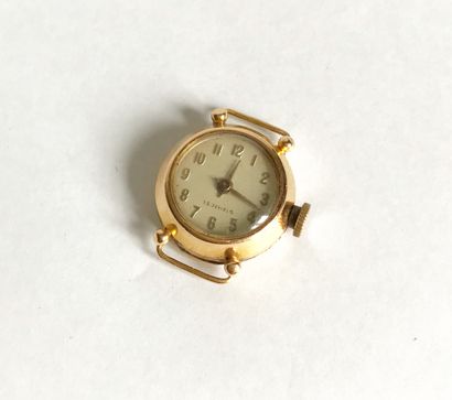 null Small lady's watch with yellow gold case (18 K). Dial with cream background,...