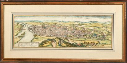 null Vue panoramique de Rouen 

Gravure 

16 x47 cm à vue
