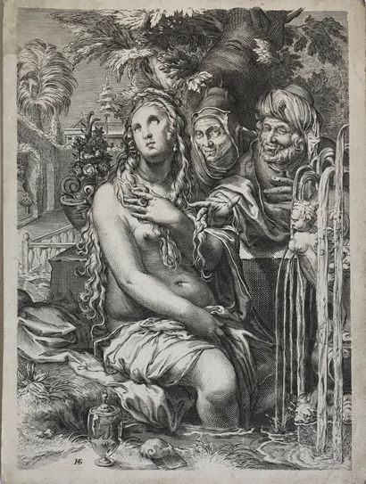 Goltzius After Hendrik GOLTZIUS (1558-1617)

Susanna and the Old Men

Engraving in...