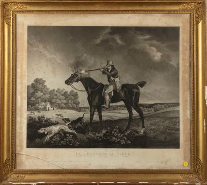 VERNET After Carle VERNET engraved by DEBUCOURT 

The hunter and The hunter shooting...