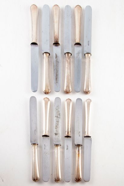 CHRISTOFLE CHRISTOFLE House - Paris 

Set of 12 large knives 

(Condition of use...