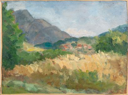 ECOLE FRANCAISE French school of the XXth century 

Landscape of provence

Oil on...