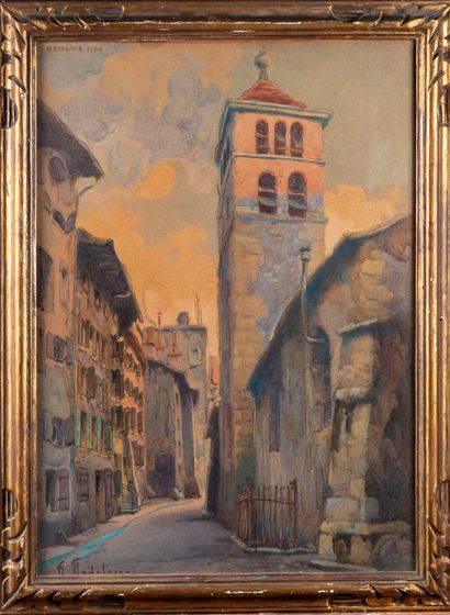 MADELAINE Hippolyte MADELAINE (1871-1966)

Geneva in 1920

Watercolor signed lower...