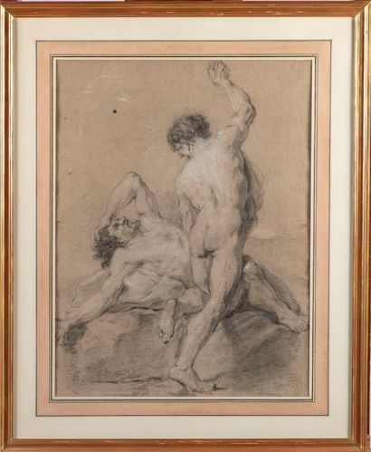 Ecole française du XVIIIè 18th century FRENCH SCHOOL 

Cain and Abel 

Pencil drawing...