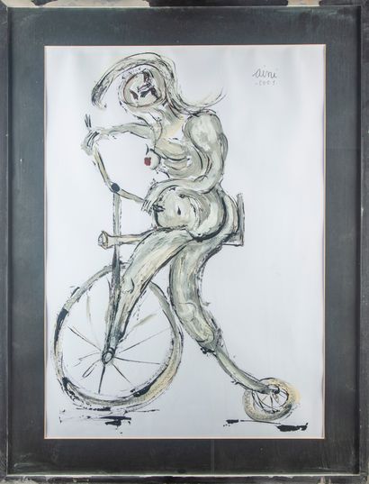Philippe AINI Philippe AINI (1952)

La femme à bicyclette

Huile sur papier, signée...
