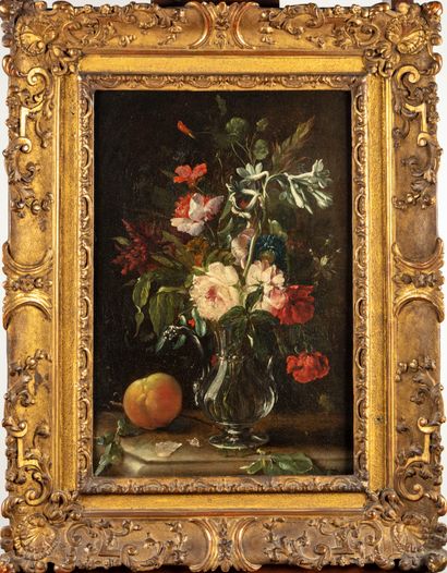 ECOLE FRANÇAISE DU XIXe FRENCH SCHOOL of the 19th century 
Still life with a bouquet...